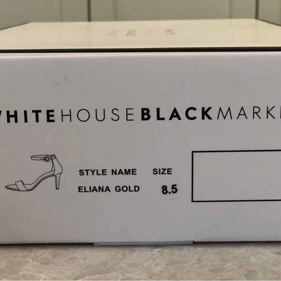 White House Black Market WHBM Gold Metallic Heels Shoes NIB - Picture 5 of 6
